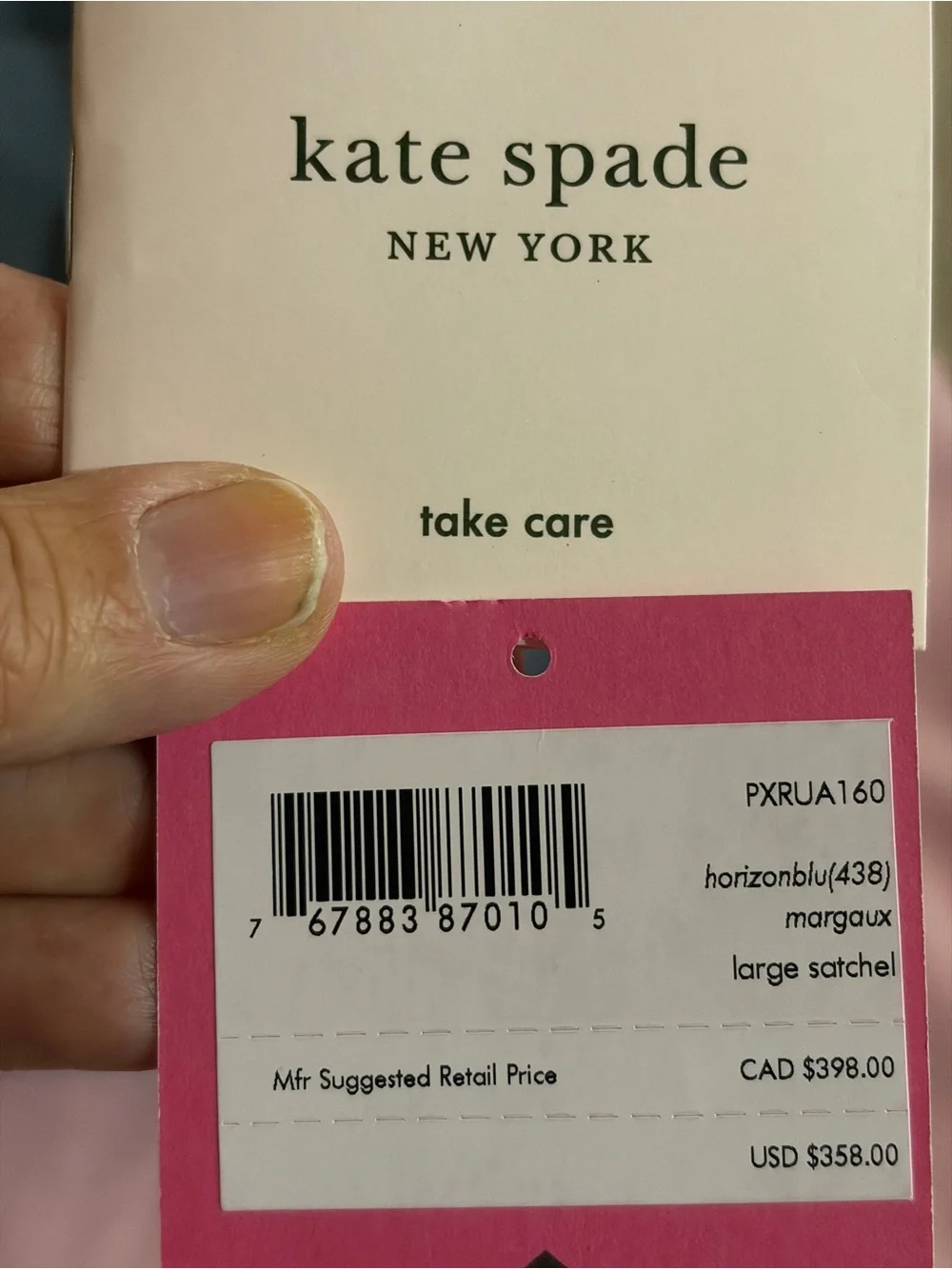 KATE SPADE MARGAUX New York Blue Dome Large Satchel